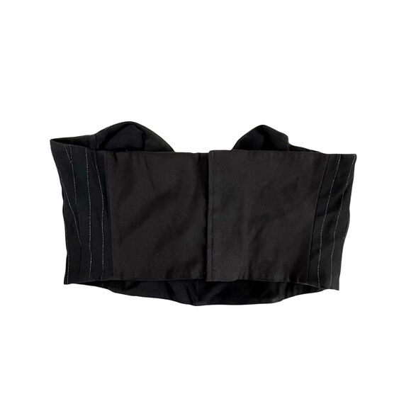 Hugo Buscati Collection Y2K Strapless Corset Bustier Top Size 14 Black Crop - Picture 3 of 10